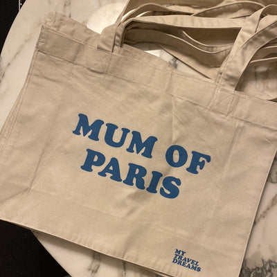 Blue Tote bag MUM OF PARIS