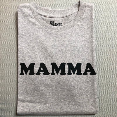 Tshirt MAMMA gris et noir - MyTravelDreams